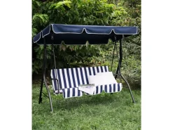 Hollywoodschaukeln|Beliani Gartenschaukel CHAPLIN Dunkel 118x174x147