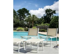 Gartenstühle|Beliani Gartenstuhl Weiss 60x54x70