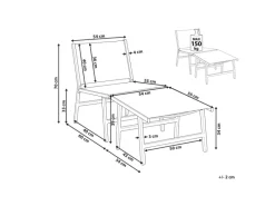 Gartenstühle|Beliani Gartenstuhl Weiss 60x54x70
