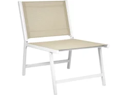 Gartenstühle|Beliani Gartenstuhl Weiss 60x54x70