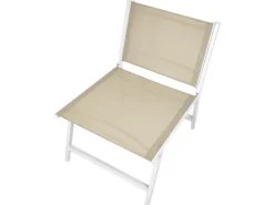 Gartenstühle|Beliani Gartenstuhl Weiss 60x54x70