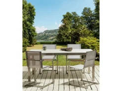 Beliani Gartenstuhl Silber 55x56x85* Discount