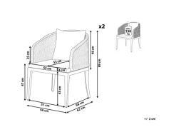 Beliani Gartenstuhl Grau 62x56x89* Sale