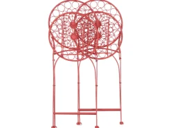 Gartenstühle|Beliani Gartenstuhl Rot 47x40x94