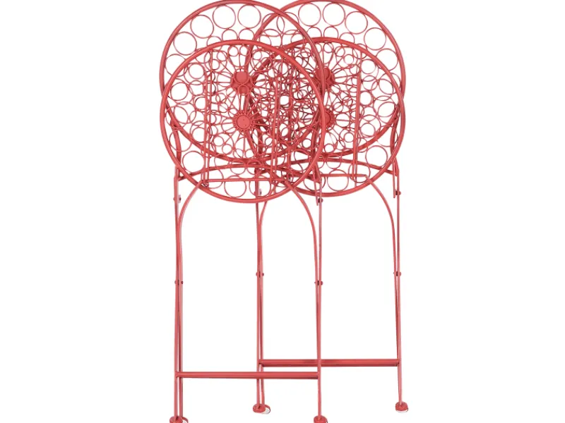 Gartenstühle|Beliani Gartenstuhl Rot 47x40x94