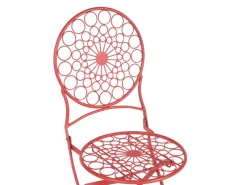 Gartenstühle|Beliani Gartenstuhl Rot 47x40x94