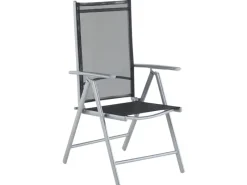 Gartenstühle|Beliani Gartenstuhl Silber 65x54x103