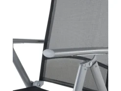 Gartenstühle|Beliani Gartenstuhl Silber 65x54x103