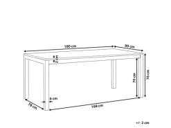 Gartentische|Beliani Gartentisch GROSSETO Graphit 180x90x76