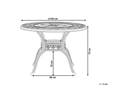 Gartentische|Beliani Gartentisch SALENTO Dunkelbraun 102x102x72