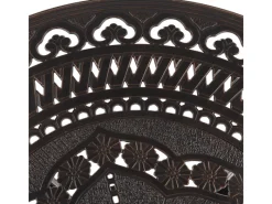 Gartentische|Beliani Gartentisch SALENTO Dunkelbraun 102x102x72