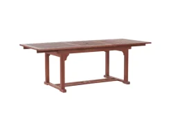 Beliani Gartentisch TOSCANA Dunkelrot 160x90x74* Outlet