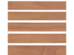 Gartentische|Beliani Gartentisch VIAREGGIO Heller Holzfarbton Silber 200x90x75