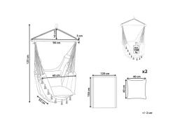 Beliani Hängesessel Beige Orange 55x96x125* Best