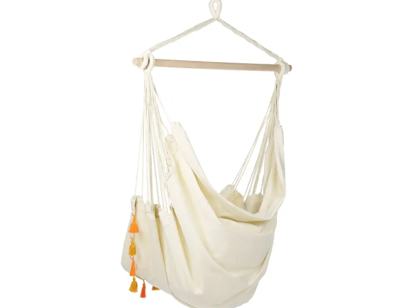 Beliani Hängesessel Beige Orange 55x96x125* Best