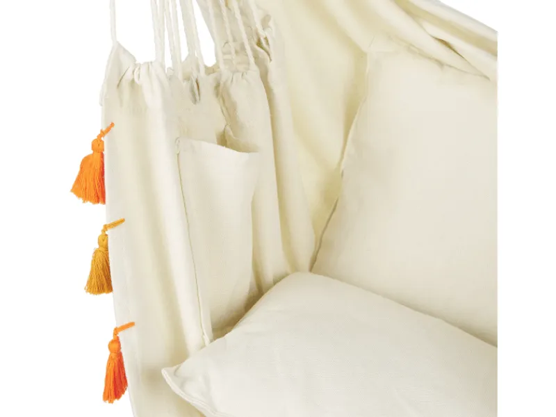 Beliani Hängesessel Beige Orange 55x96x125* Best