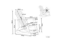 Gartenstühle|Beliani Schaukelstuhl 94x76x100