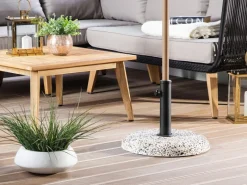 Sonnenschirme|Beliani Zubehör für Sonnenschirme CEVO Weiss Braun Beige 47x47x36