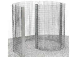 Bellissa Outdoor Duschen|Gabionen Gartendusche- und Umkleide Spirale Verzinkt 230 x 180 x 200 cm