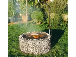 Bellissa Holzkohlegrills|Feuerschalen|Gabionen Grill- und Feuerstelle 92 cm x 40 cm x 142 cm
