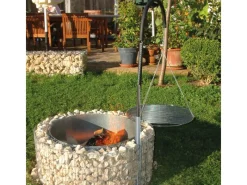 Bellissa Holzkohlegrills|Feuerschalen|Gabionen Grill- und Feuerstelle 92 cm x 40 cm x 142 cm