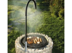 Bellissa Holzkohlegrills|Feuerschalen|Gabionen Grill- und Feuerstelle 92 cm x 40 cm x 142 cm