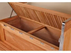 bene living Strandkorb Komplettset Königssee 3 Sitzer Teak Bullauge PE Shell Modell 550 Inkl Liftersystem Schutzhülle Doppelrollen Glasbecherhalter* Online