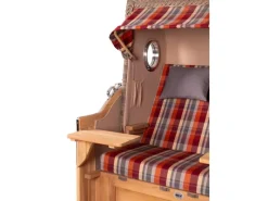 bene living Strandkorb Komplettset Königssee Teak Bullauge PE Grau Modell 584* Discount