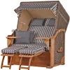 bene living Strandkorb Komplettset Schaalsee Teak PE grau Modell 545* New