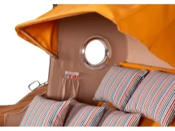 Strandkörbe|bene living Strandkorb Komplettset Ammersee Grande XXL Teak Bullauge PE grau Modell 586