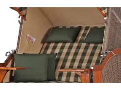 Strandkörbe|bene living Strandkorb Komplettset Schaalsee Mahagoni PE grau Modell 506