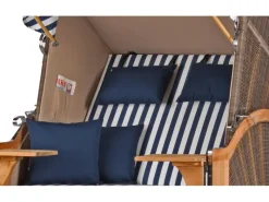 bene living Strandkorb Komplettset Schaalsee Teak PE grau Modell 518*