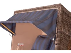 Strandkörbe|bene living Strandkorb Komplettset Schaalsee Teak PE grau Modell 582