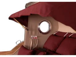 Strandkörbe|bene living Strandkorb Komplettset Ammersee Grande XXL Teak Bullauge PE grau Modell 550