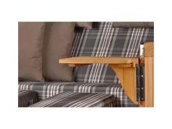 bene living Strandkorb Komplettset Königssee Teak Bullauge PE Grau Modell 522* Clearance