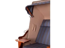 Strandkörbe|bene living Strandkorb Komplettset Schaalsee Mahagoni PE grau Modell 582