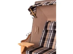 Strandkörbe|bene living Strandkorb Komplettset Schaalsee Teak PE grau Modell 583