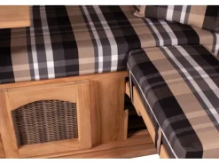 bene living Strandkorb Komplettset Ammersee Teak Bullauge PE Grau Modell 583* Best