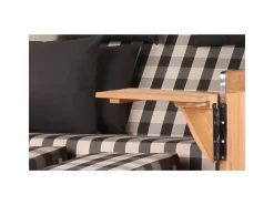 bene living Strandkorb Komplettset Königssee Teak Bullauge PE Grau Modell 505* New