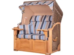 bene living Strandkorb Komplettset Schaalsee Teak PE grau Modell 580* New