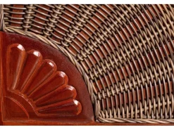 bene living Strandkorb Komplettset Schaalsee Mahagoni PE grau Modell 584*