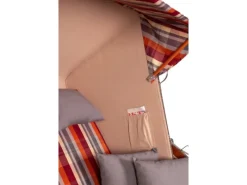 bene living Strandkorb Komplettset Schaalsee Mahagoni PE grau Modell 584*