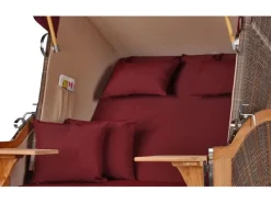 Strandkörbe|bene living Strandkorb Komplettset Schaalsee Teak PE grau Modell 550