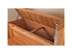 bene living Strandkorb Komplettset Königssee Teak Bullauge PE Grau Modell 513* Hot