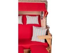 bene living Strandkorb Komplettset Ammersee Teak Bullauge PE Grau Modell 585* Online