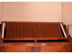 bene living Strandkorb Komplettset Schaalsee Mahagoni PE grau Modell 537* Clearance