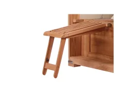 bene living Strandkorb Komplettset Königssee Teak Bullauge PE Grau Modell 518* Hot