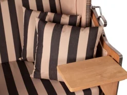 bene living Strandkorb Komplettset Ammersee Teak Bullauge PE Grau Modell 581* Online