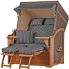 bene living Strandkorb Komplettset Schaalsee Teak PE grau Modell 500* Best
