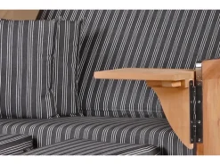 bene living Strandkorb Komplettset Schaalsee Teak PE grau Modell 500* Best